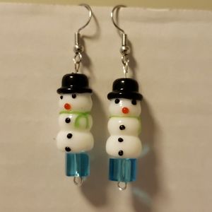 Christmas Holiday Snowman Earrings
